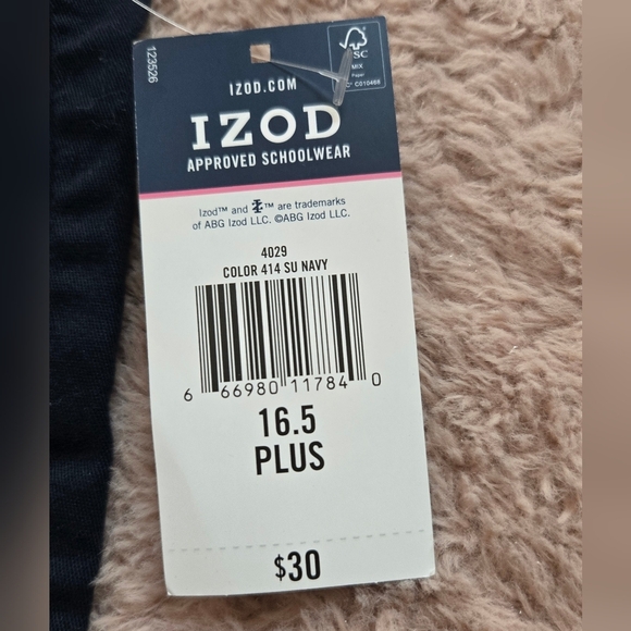 Izod Dark Blue Kids School Uniform Approved Shorts - Picture 3 of 4